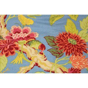 Home Decor Fabric Blue Floral Platinum Collection Richloom 92090 3 5/8 Yards